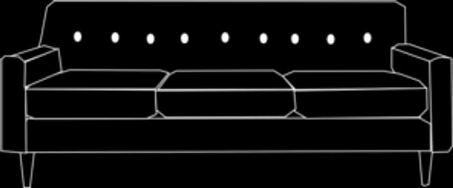 Modern Sofa Silhouette Graphic