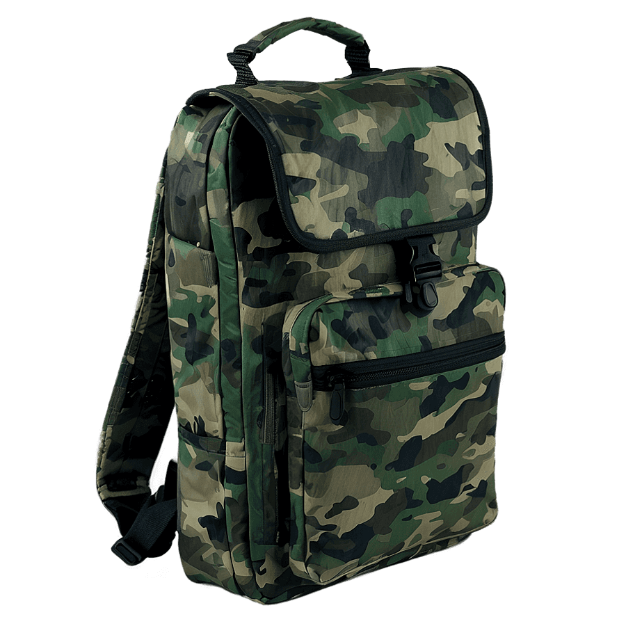 Camouflage Book Bag Military PNG hxx