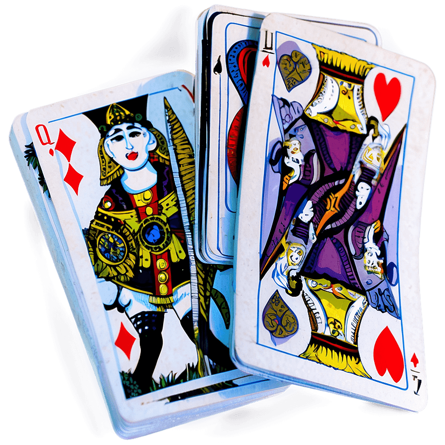Cartoon Themed Playing Cards PNG 05262024