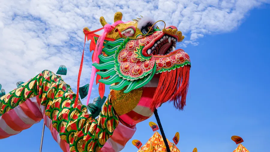 Vibrant Dragon Dance Performance