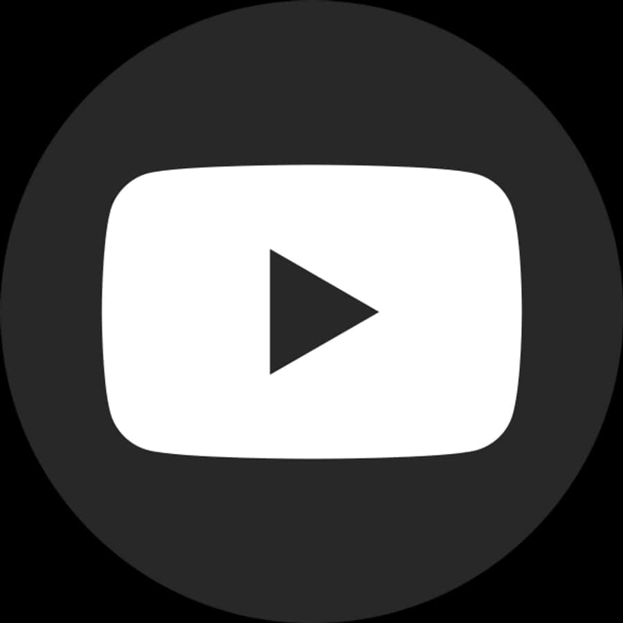 Youtube Social Dark Circle - Youtube Logo Vector White, HD Png Download