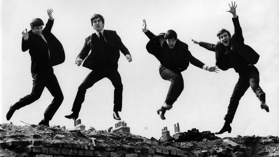 The Beatles jump shot image wallpaper.