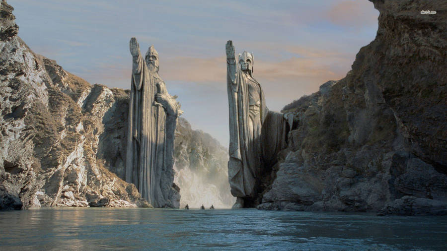 Download The Gates Of Argonath Lotr Wallpaper | Wallpapers.com