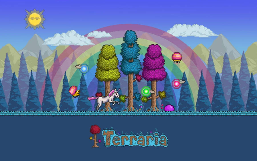 Download The Hallow Unicorn Terraria Wallpaper Wallpapers Com