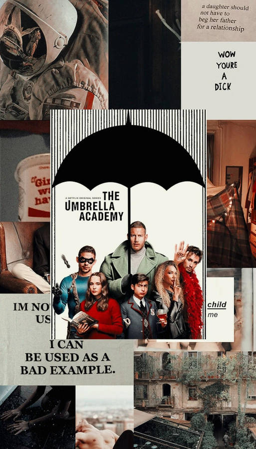 Download The Umbrella Academy Aesthetic Mood Board Wallpaper Wallpapers Com