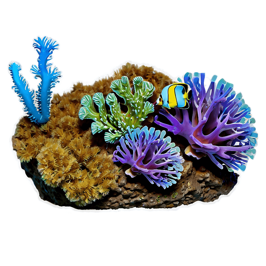 Colorful Coral Reef Ecosystem PNG 05242024