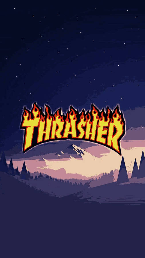 Download Thrasher Forest Sunset Wallpaper Wallpapers Com