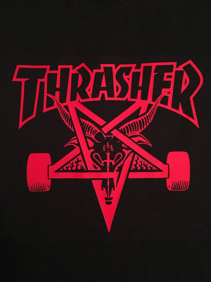 Download Thrasher Red Skategoat Logo Wallpaper Wallpapers Com