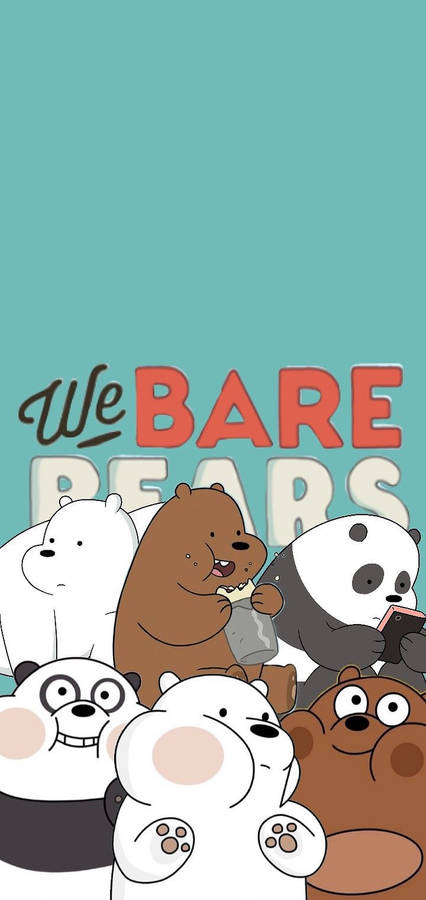 Download Three We Bare Bears Portrait Wallpaper | Wallpapers.com