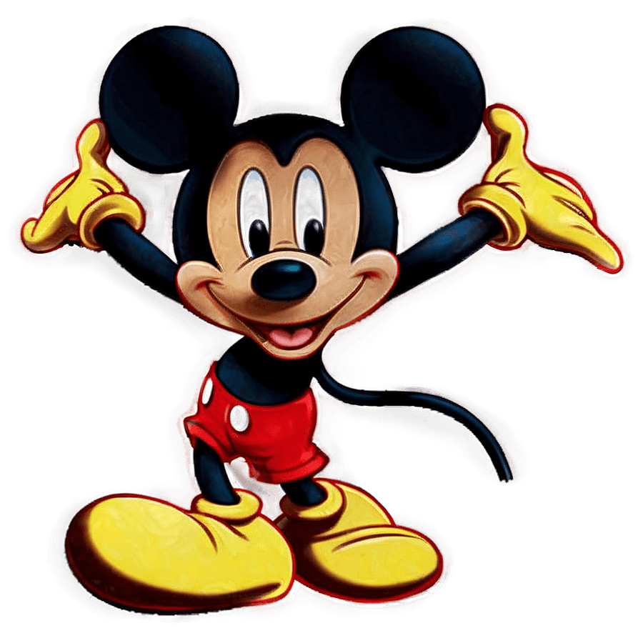 Cheerful Mickey Shadow PNG det