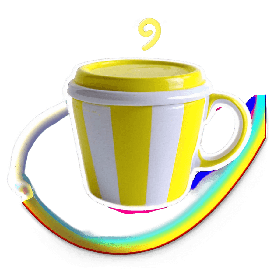 Yellow Aesthetic Morning Coffee PNG 06232024