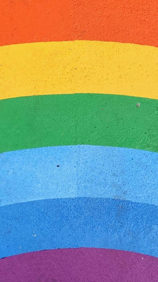 Regenbogen bemalte Wand Gay Pride Hintergrund