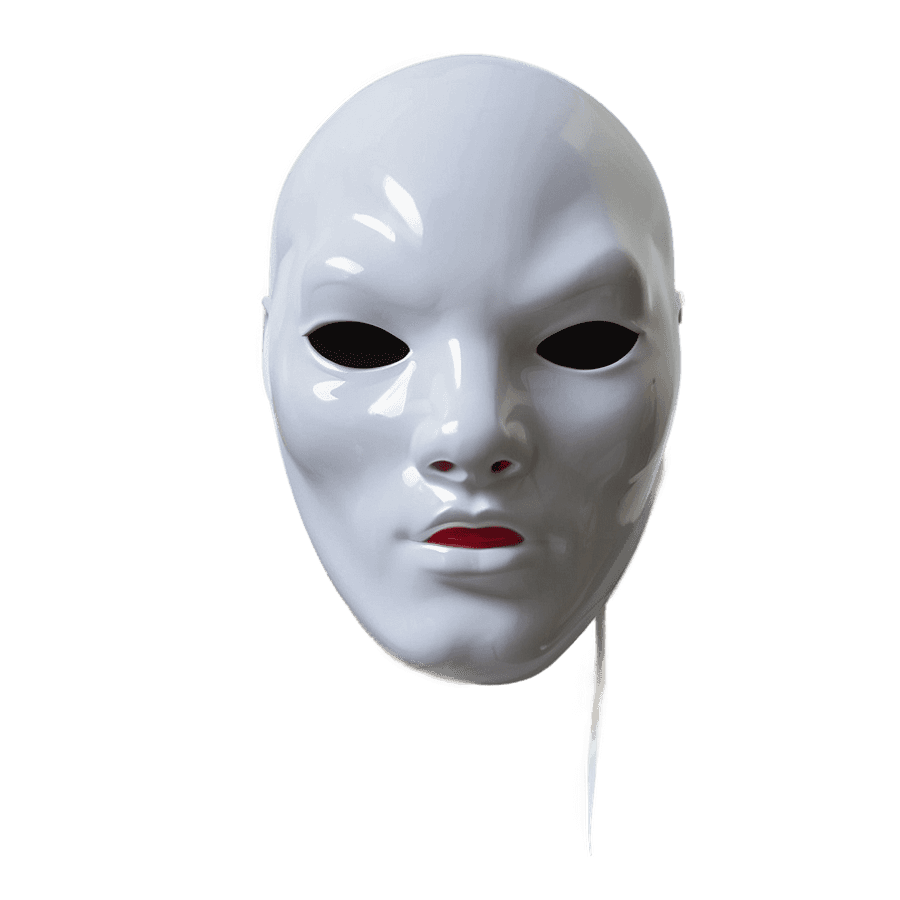 White Latex Mask PNG 06292024