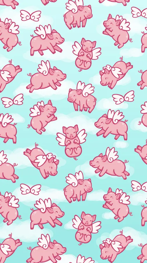 Flying Piggy Pattern Art