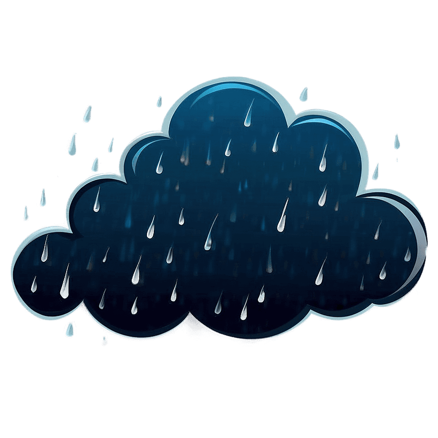 Rain Cloud Illustration PNG 27