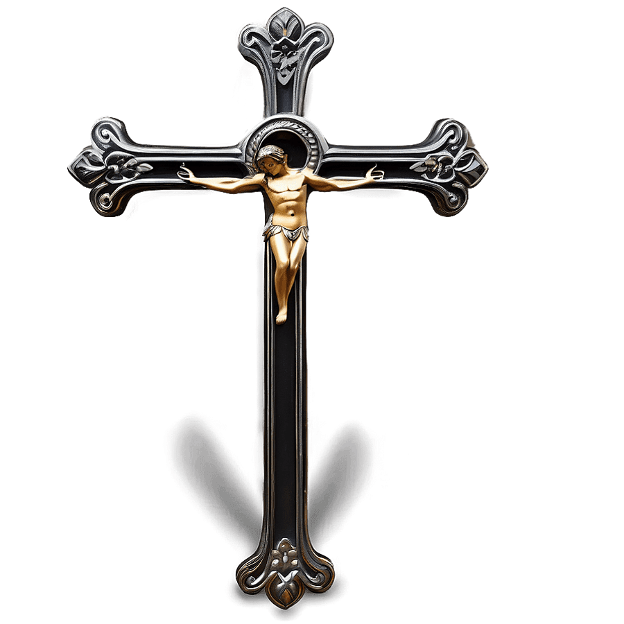 Fancy Cross with Halo PNG fyr