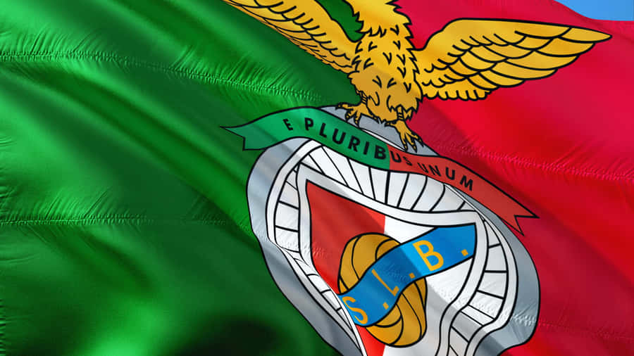 Bandeira do SL Benfica com Emblema do Clube