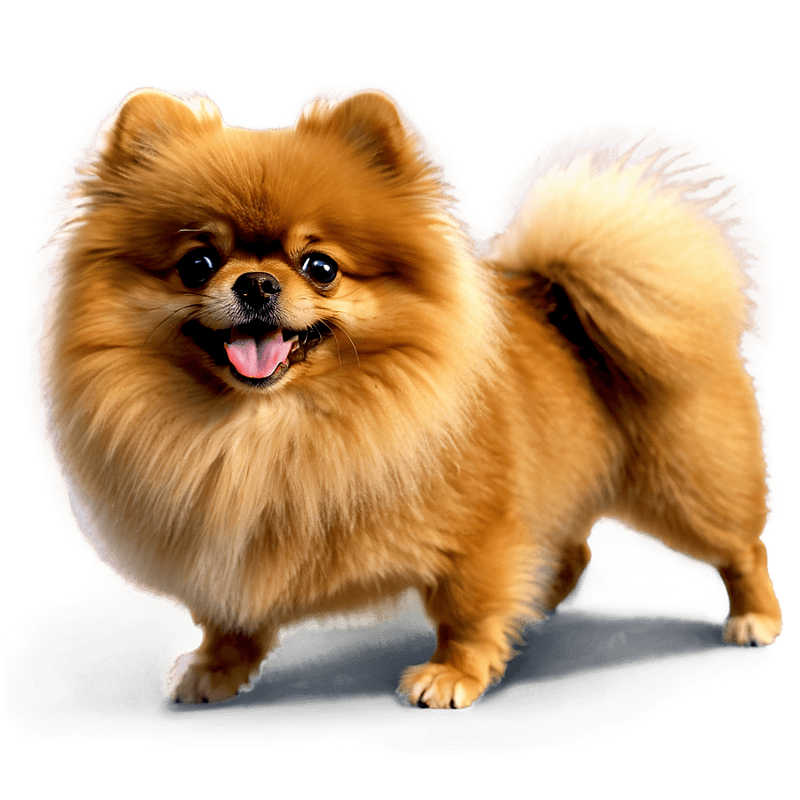 Pomeranian with Toy Bone PNG 06232024