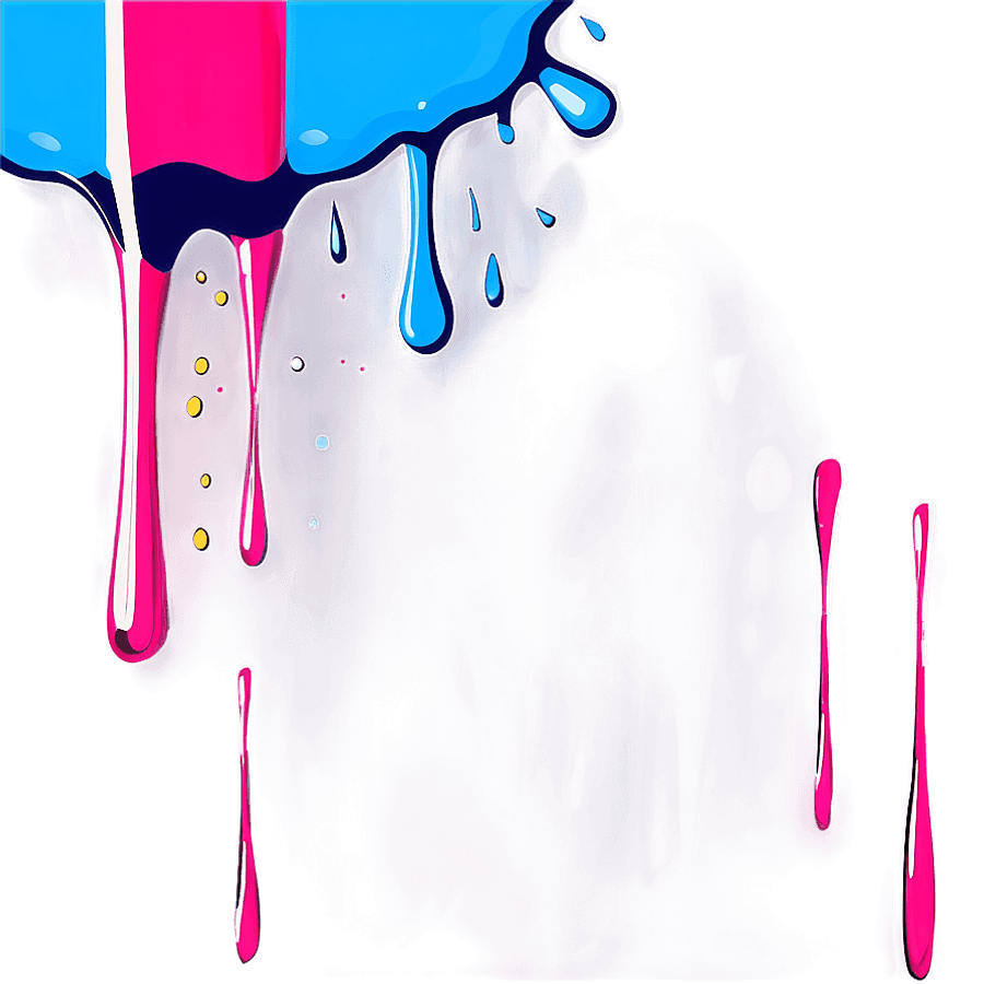 Horizontal Spray Paint Drip PNG  55