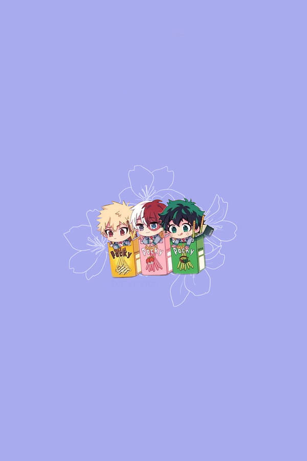 Download Todobakudeku Trio In Pocky Boxes Wallpaper Wallpapers Com