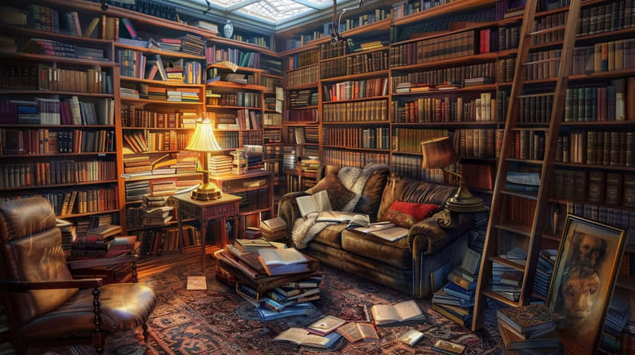 Cantinho Aconchegante da Biblioteca em Casa