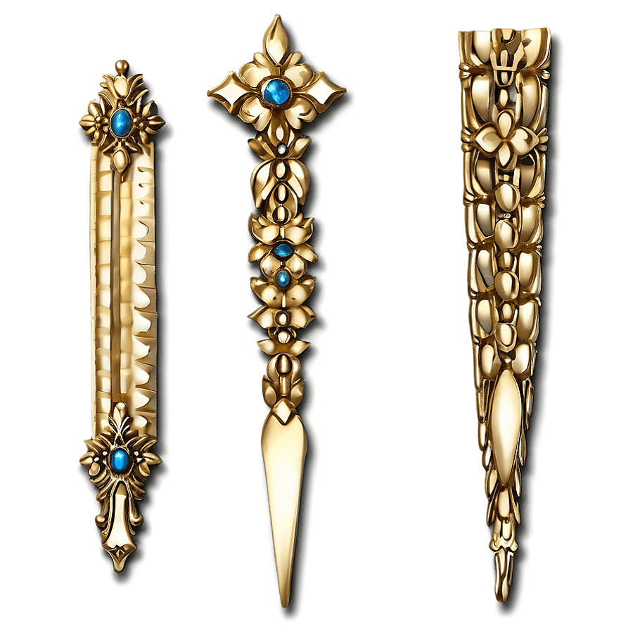 Fancy Gold Trim Embellishment PNG fjk
