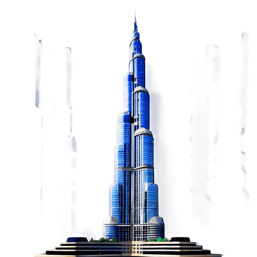 Burj Khalifa Architectural Detail PNG 24