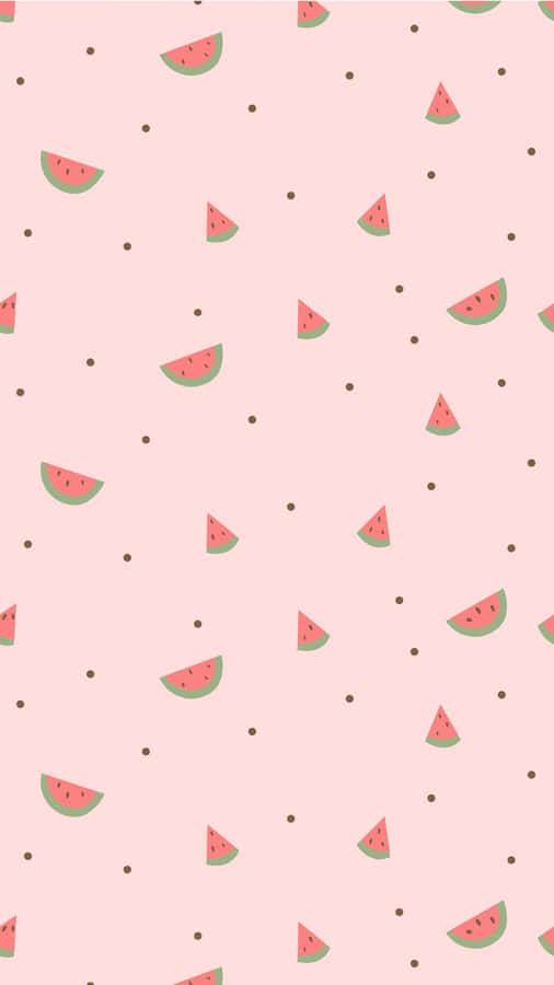 Padrão Kawaii de Melancia Rosa