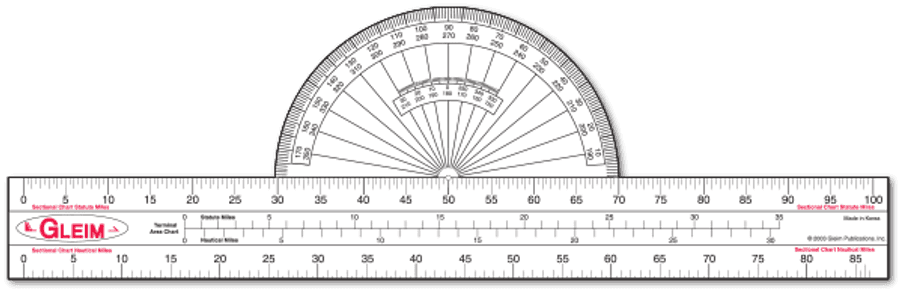 Transparent Navigation Plotter Protractor