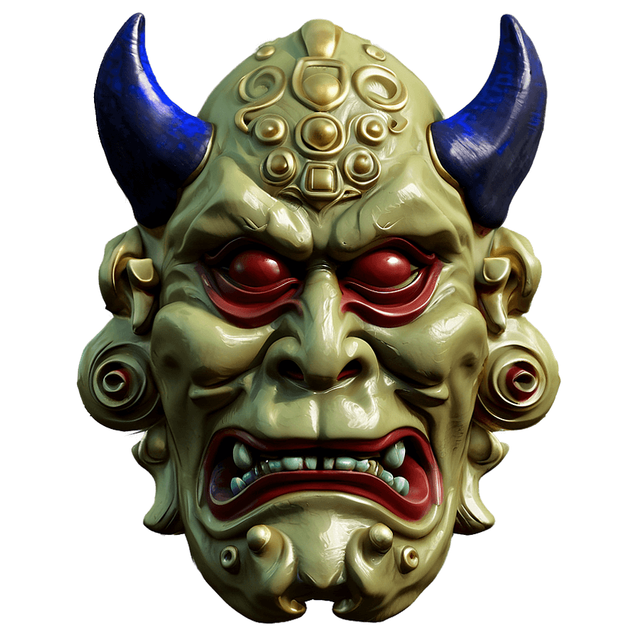 Cosmic Oni Mask Illustration PNG 05232024