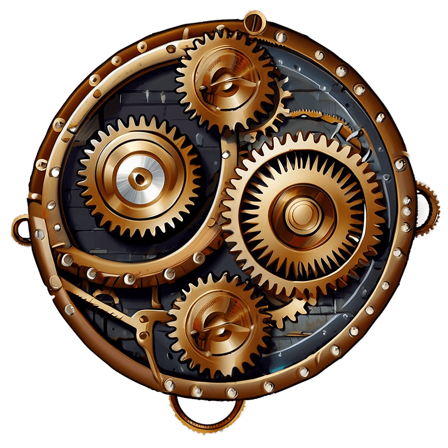 Steampunk Pattern Design PNG tiq96