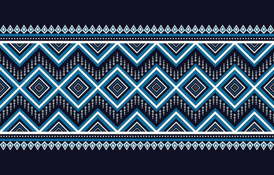 Tribal pattern blue artwork wallpaper 