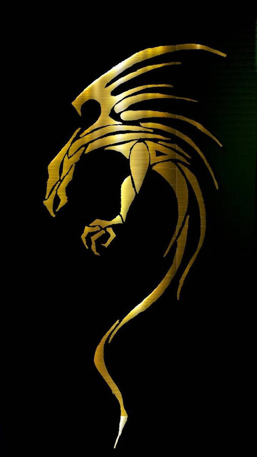 Gouden Draak Vleugelsymbool wallpaper