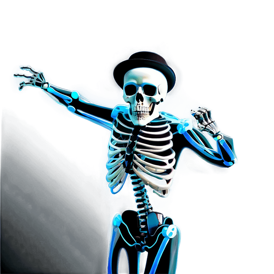 Retro Skeleton Dance Moves PNG 74