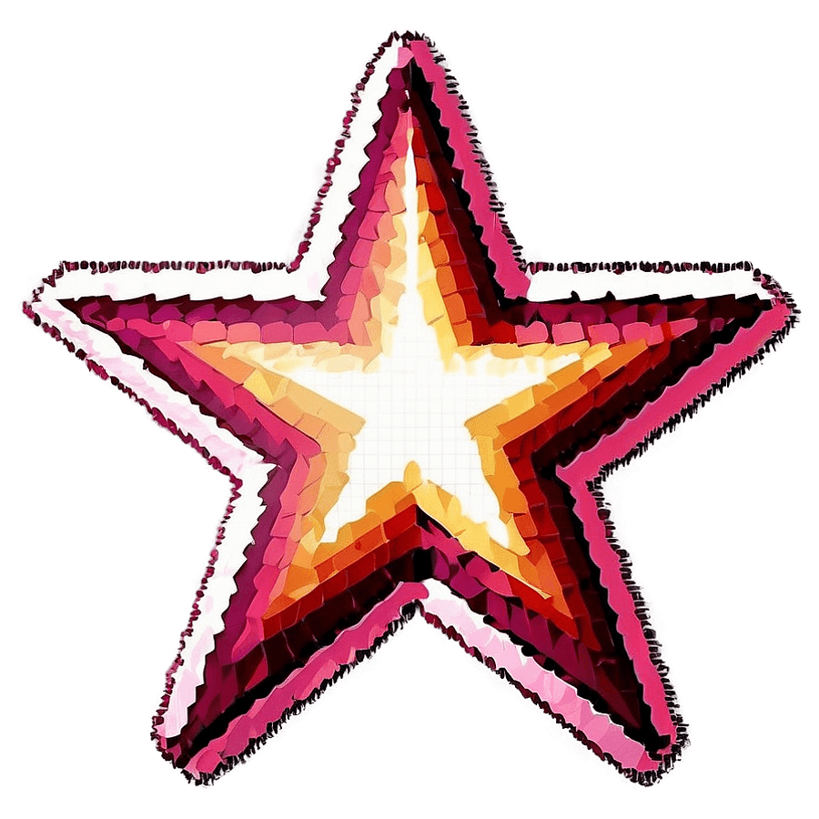 Animated Pixel Star Graphic PNG iml79
