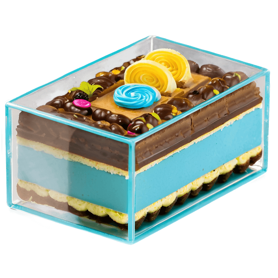 Glass Cake Box PNG mqo43