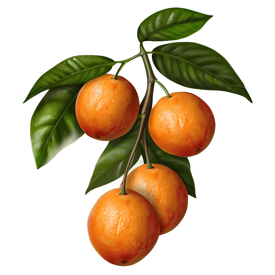 Shiny Orange Fruit PNG qkr