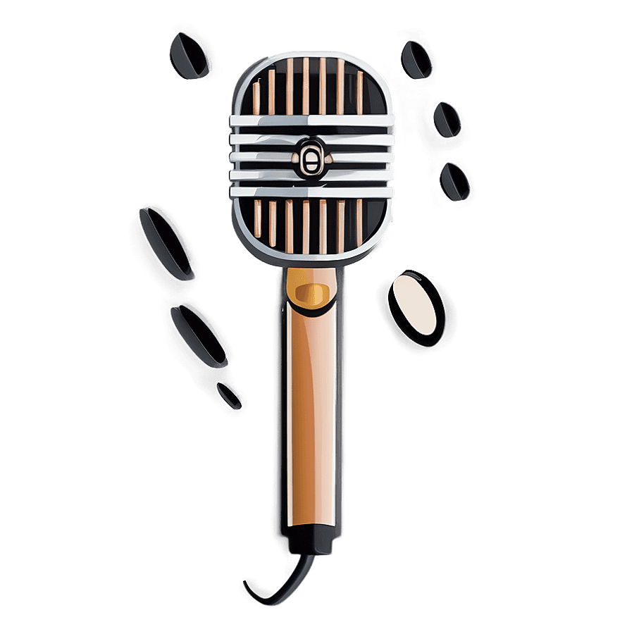 Flat Design Microphone Icon PNG vth37