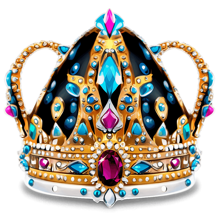 Chic Queen Crown Design PNG 40
