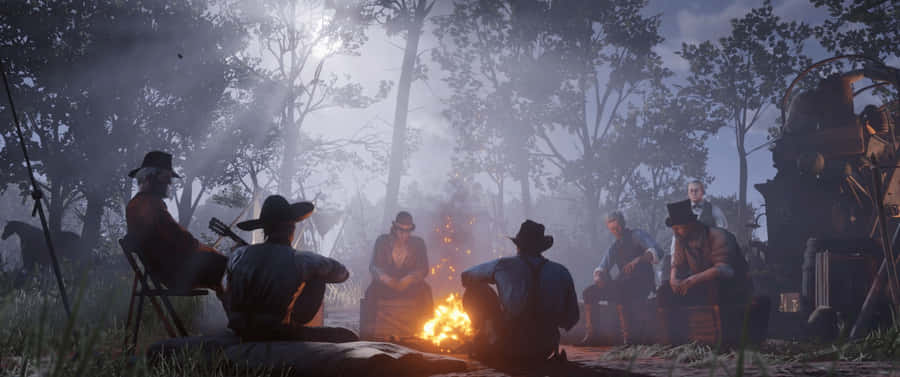 rings3440x1440p Rød Dead Redemption 2 Baggrund Sitrings.