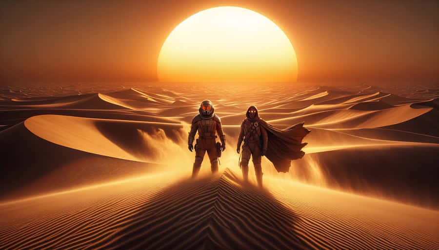 Exploradores do Deserto ao Pôr do Sol