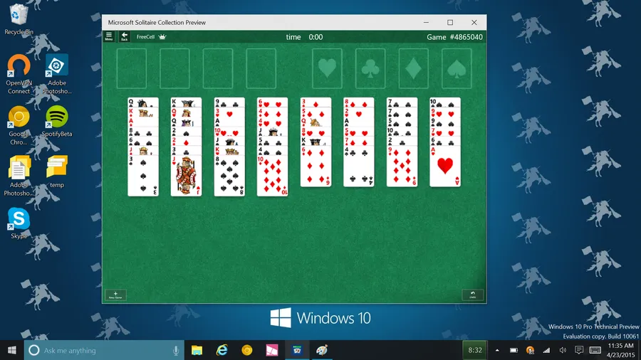 Microsoft Solitaire Computer Game