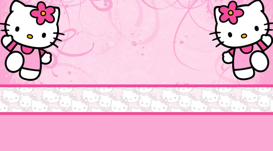 Pink Background Design Hello Kitty gambar ke 6