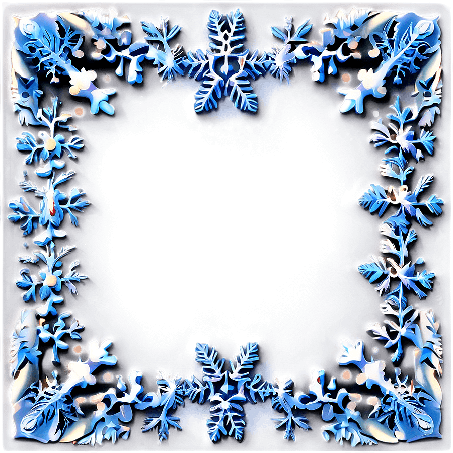 Vintage Snow Border PNG xmh71