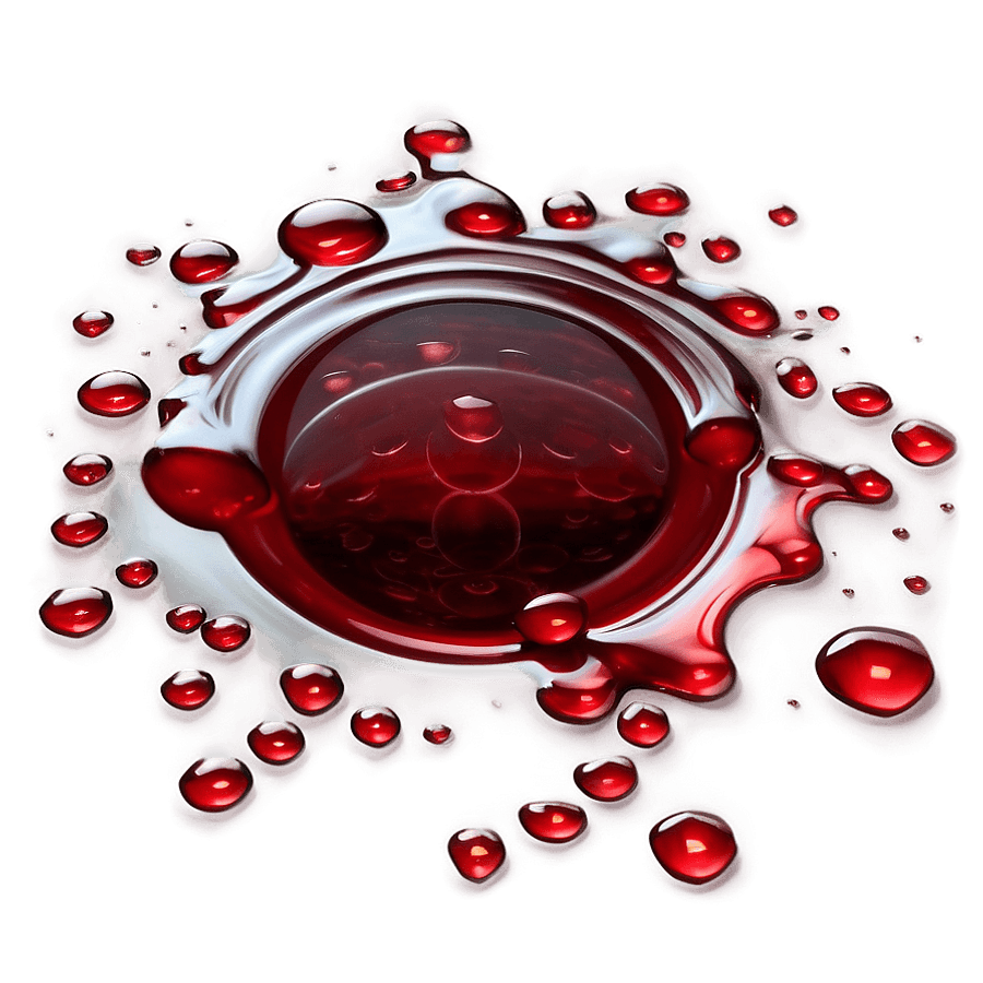 Blood Droplets Puddle PNG 05262024