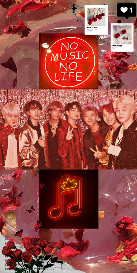 Schermo di blocco del partito rosso BTS
