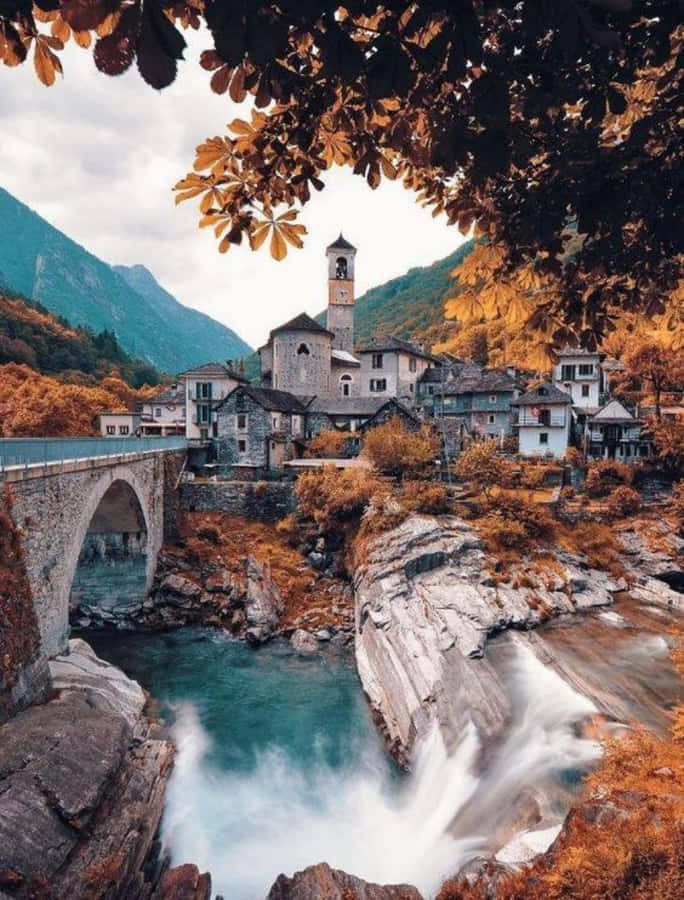 Autunno a Lavertezzo, Svizzera