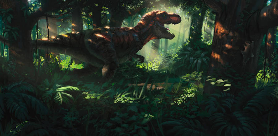 jurassic world dinosaurs in the jungle