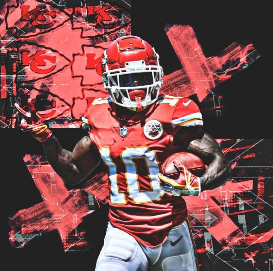 Download Tyreek Hill Red Art Wallpaper | Wallpapers.com