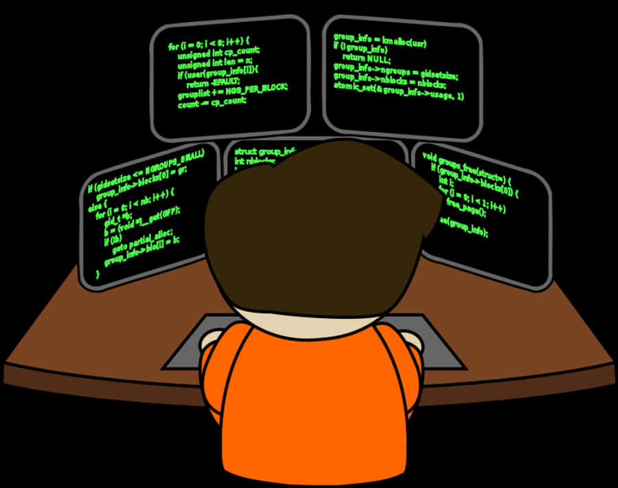 Programmer Working Late Night